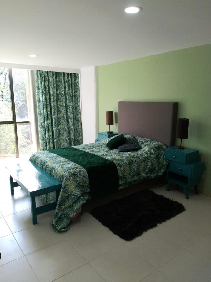 Charming Sunny Bedroom Overlooking Beautiful Amsterdam Avenue In Best Condesa Area Mexico-stad Buitenkant foto