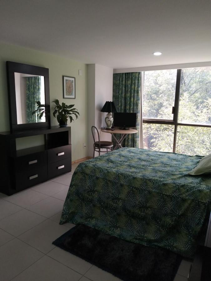 Charming Sunny Bedroom Overlooking Beautiful Amsterdam Avenue In Best Condesa Area Mexico-stad Buitenkant foto